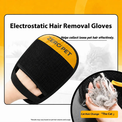 Reusable Pet Hair Remover Mitt, Washable Static Fur & Lint Cleaner for Furniture, Bedding & Car Seats
